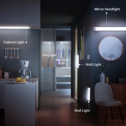 💡💡 Punch-free Smart Sensor Magnetic Rechargeable LED Lights