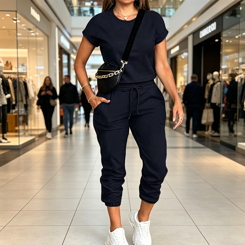 👕 LIMITED-TIME 50% RABATT! ✨ Damen Trainingsanzug – Bequem, Taschen, Kordelzug, Lässig ✨