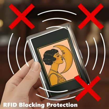 🛡️Vintage Art Deco Versatile Card & Cash Case With RFID Protection