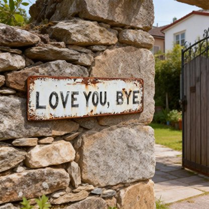🚪 The Sweetest Send-Off & Welcome Sign! Love You, Bye Metal Sign