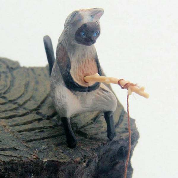 ⏰🔥LAST DAY 49% OFF - Hand-Painted Mini Cat Desk Figurines 😺 Set of 5 Cute Cartoon Kitty Companions