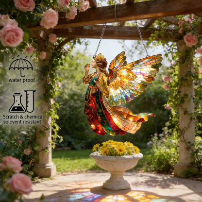 🌈 Angel Stained Glass Sun Catcher -- Turn Sunlight into a Whimsical Work of Art