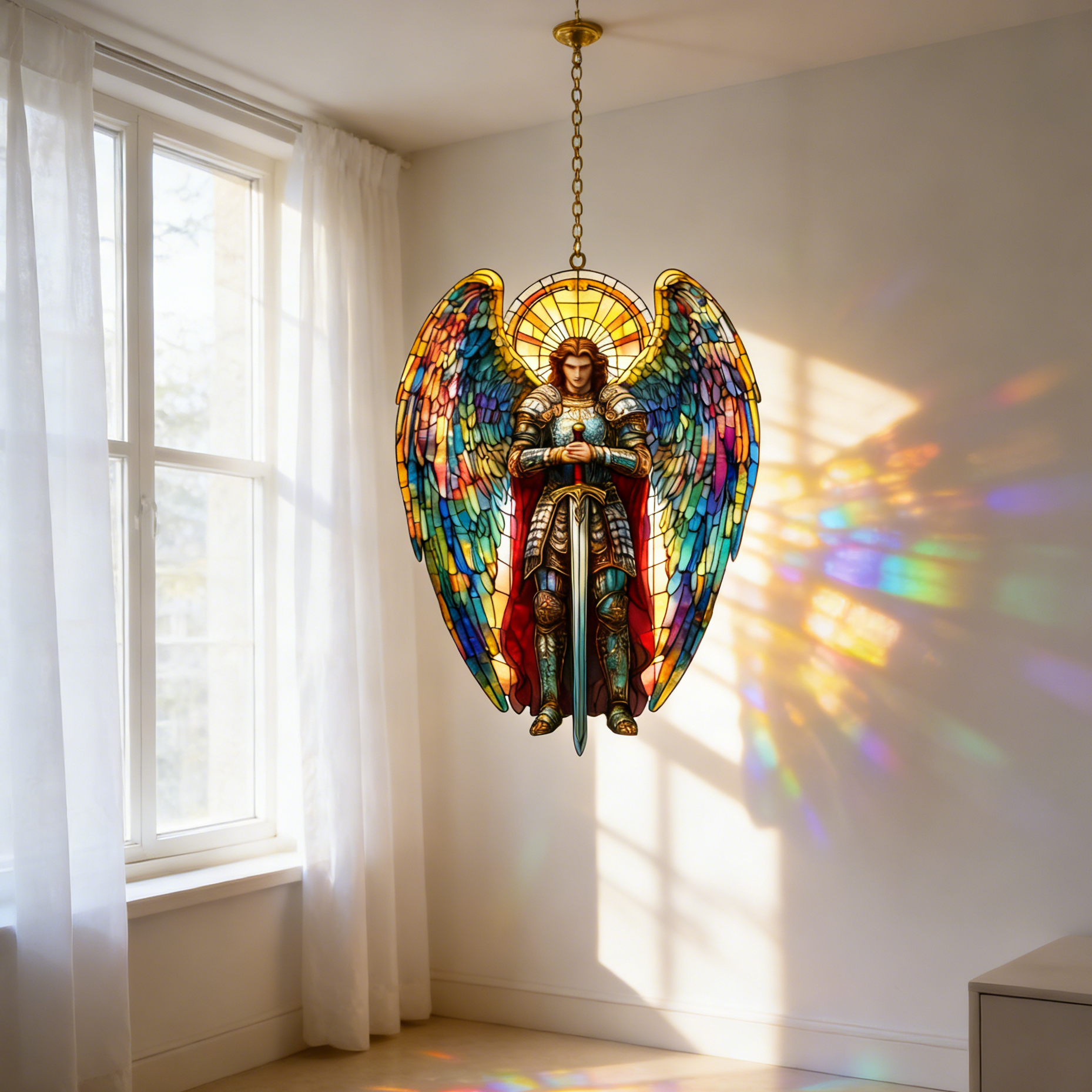 🌈 Angel Stained Glass Sun Catcher -- Turn Sunlight into a Whimsical Work of Art