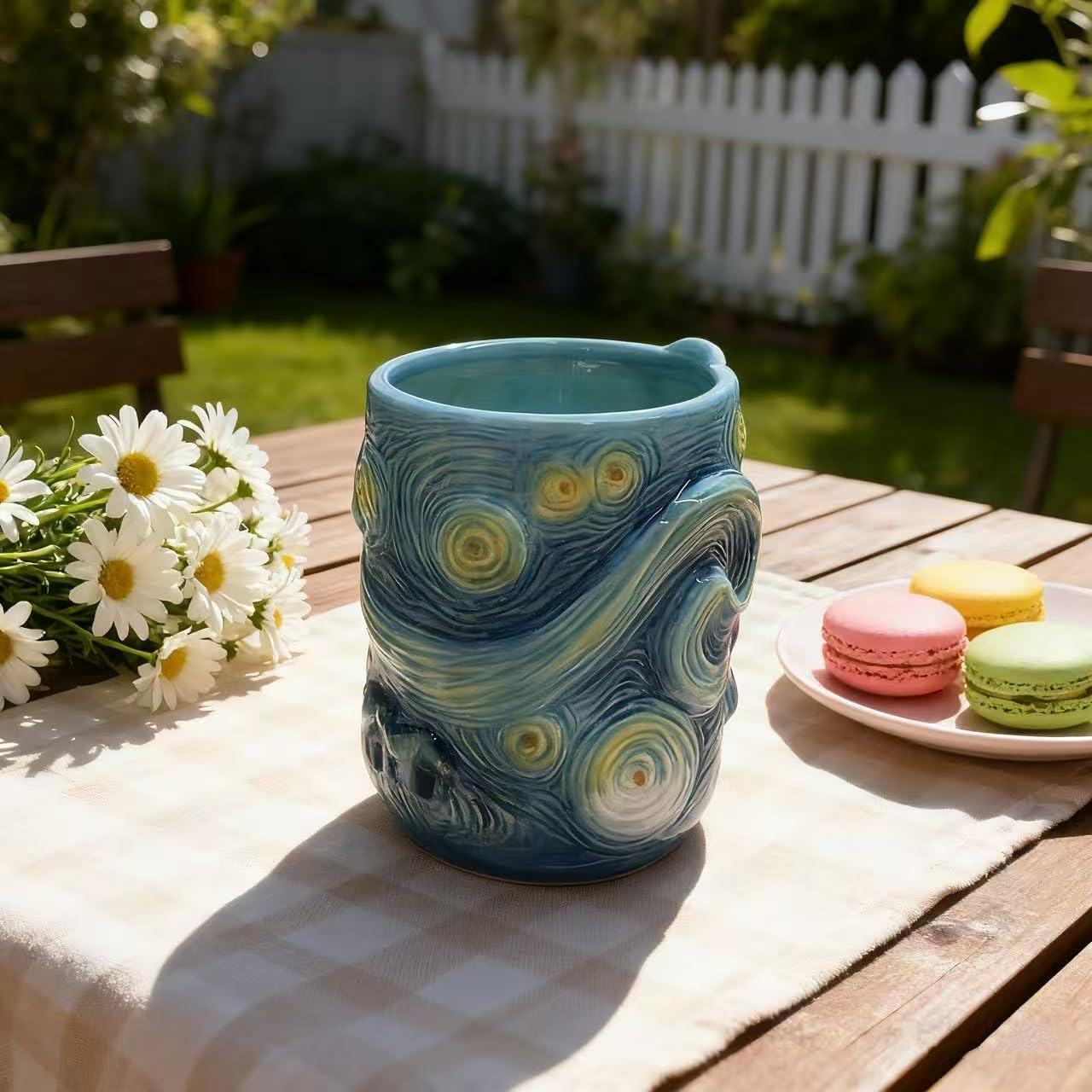 Starry Night Ceramic Mug-Handcrafted Inspired by Van Gogh’s Masterpiece