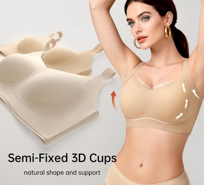 REALWILL Women Wireless Push Up Jelly Bra Supportive Seamless Bras for Women Double-Layer Lifting Straps Full Coverage Comfortable No Underwire T-Shirt Padded Bras Vneck Everyday Bras Springtok Valentine's Day REALWILL Women Wireless Push Up Jelly Bra Supportive Seamless Bras for Women Double-Layer Lifting Straps Full Coverage Comfortable No Underwire T-Shirt Padded Bras Vneck Everyday Bras Springtok Valentine's Day