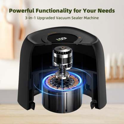 3 in 1 Electric Mason Jar Vacuum Sealer Kit with External Assembly Vacuum Pump for Food Storage, Automatic Vacuum Sealer for Vacuum Bag, Wine Bottle, Wide Mouth and Regular Mouth Mason Jars