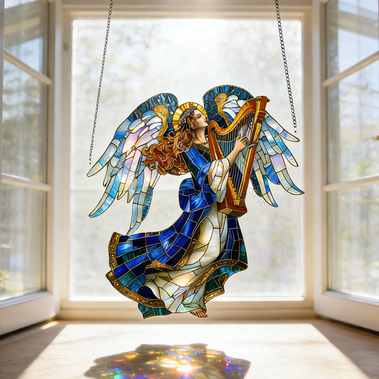 🌈 Angel Stained Glass Sun Catcher -- Turn Sunlight into a Whimsical Work of Art