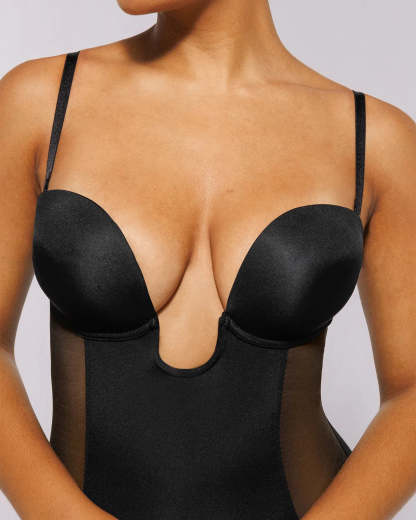 BOOT-YEAH™ MeshSmooth™ Deep Plunge Bodysuit