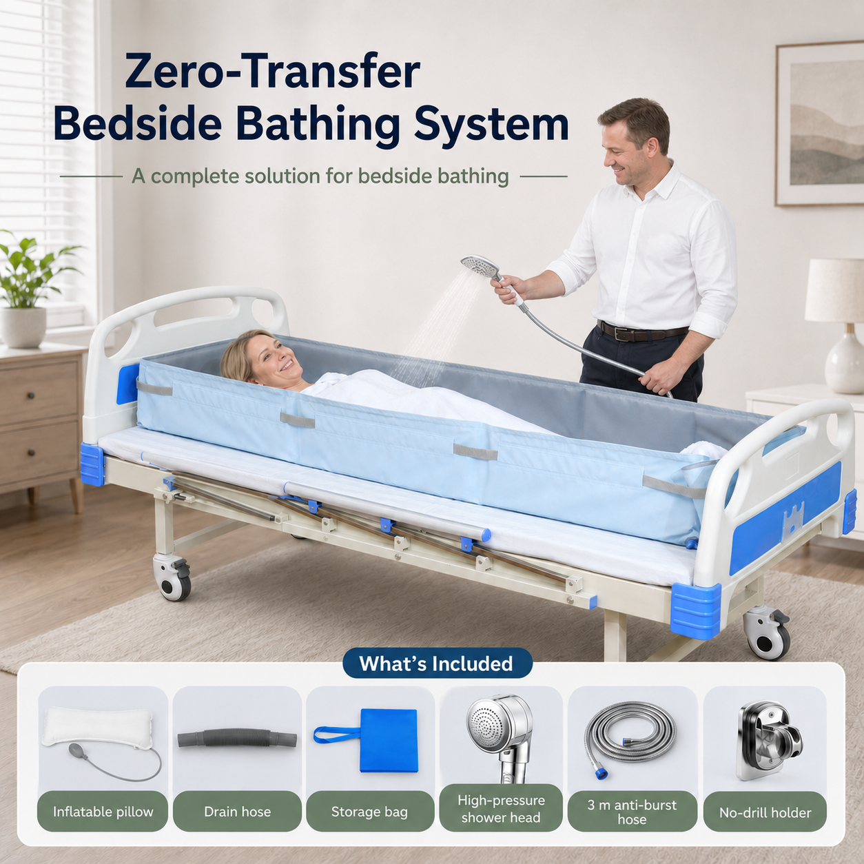 Foldable Bedside Bathing Mattress