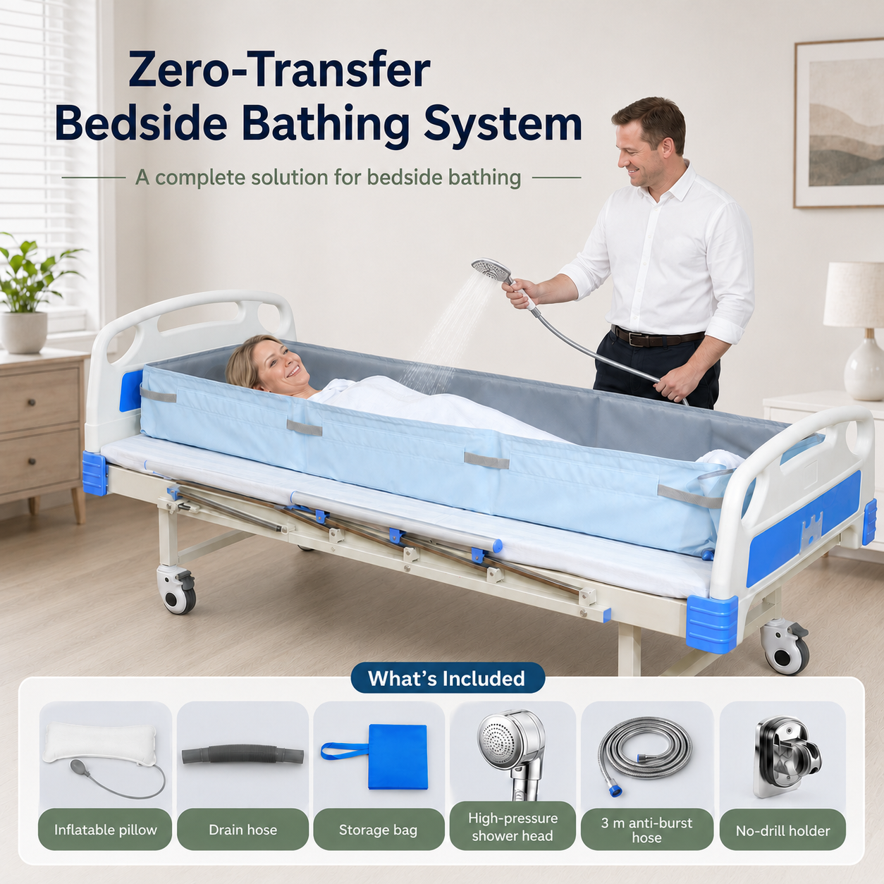 Foldable Bedside Bathing Mattress