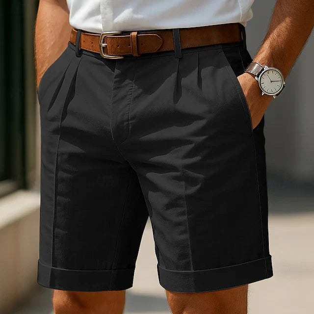 PLISSIERTE SOMMER-KURZHOSE FÜR HERREN