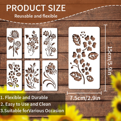 💐 Eptchn Garden Fence Large Flower Stencils🌻DIY Decoration BloomTrace