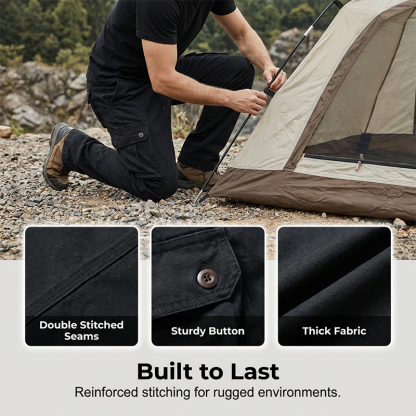 👖 50% RABATT! ⚡ Taktische Cargo-Hose für Männer – Gerader Schnitt, Atmungsaktive Premium-Baumwolle & Praktische Taschen Für Arbeit, Reise & Alltag 🎒