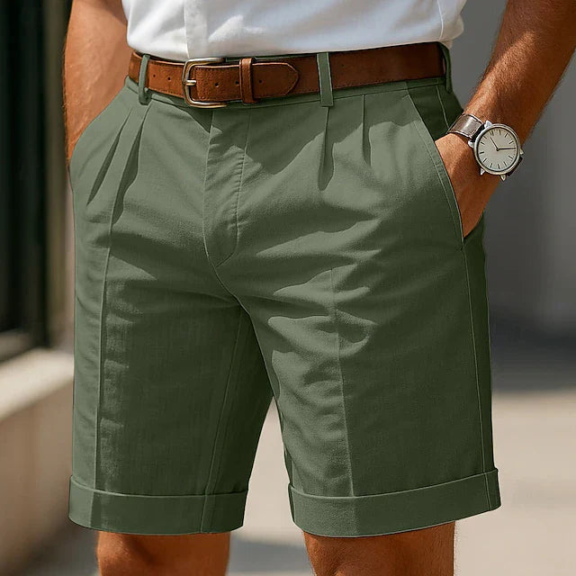 PLISSIERTE SOMMER-KURZHOSE FÜR HERREN