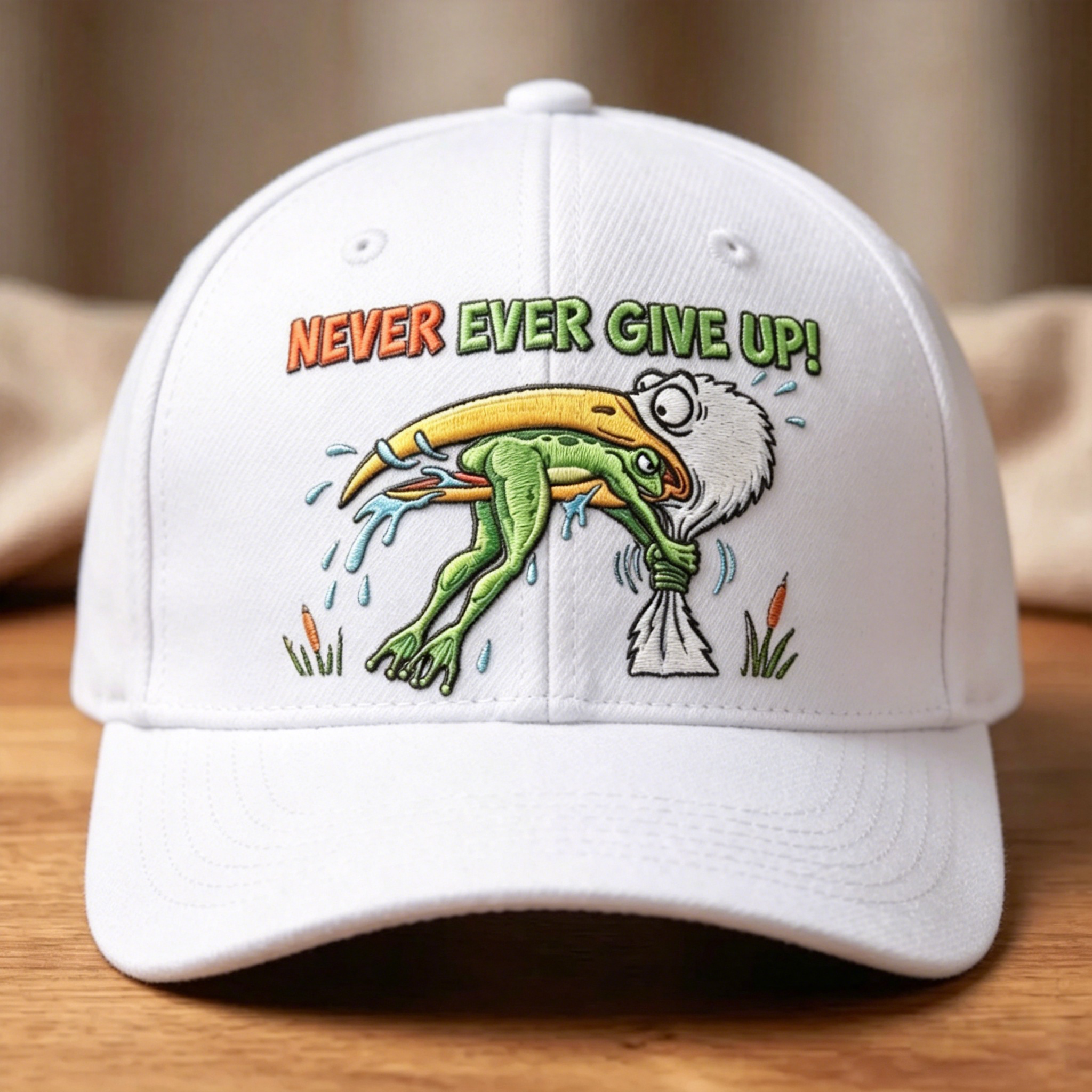 🔥Hot Sale 49% OFF🌟Funny Frog Never Ever Give Up Resilience Hat