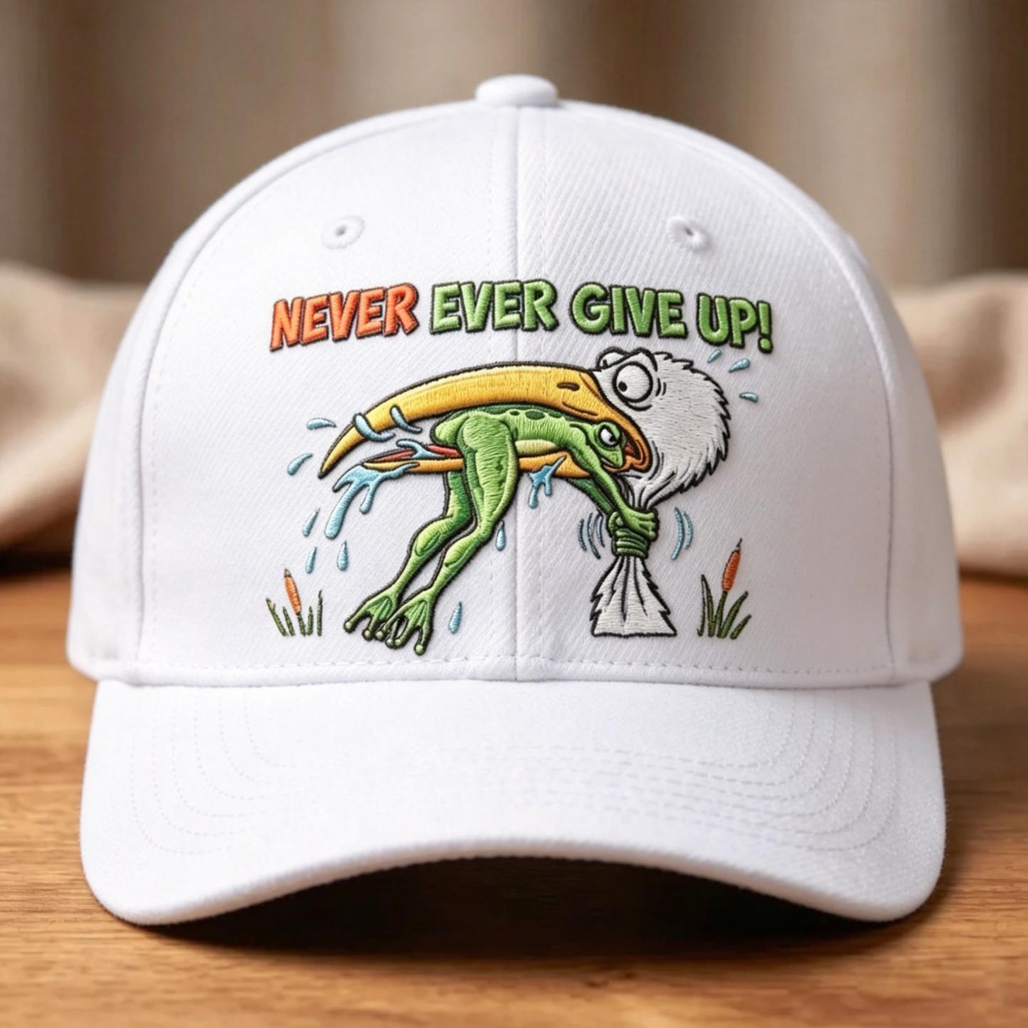 🔥Hot Sale 49% OFF🌟Funny Frog Never Ever Give Up Resilience Hat