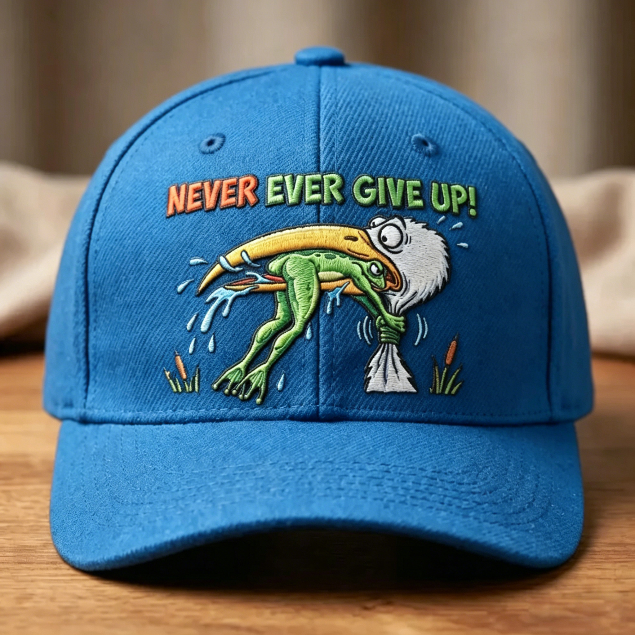 🔥Hot Sale 49% OFF🌟Funny Frog Never Ever Give Up Resilience Hat