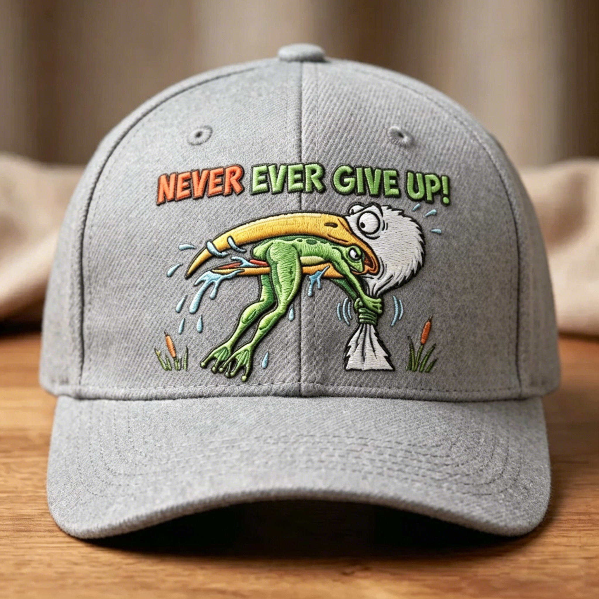 🔥Hot Sale 49% OFF🌟Funny Frog Never Ever Give Up Resilience Hat