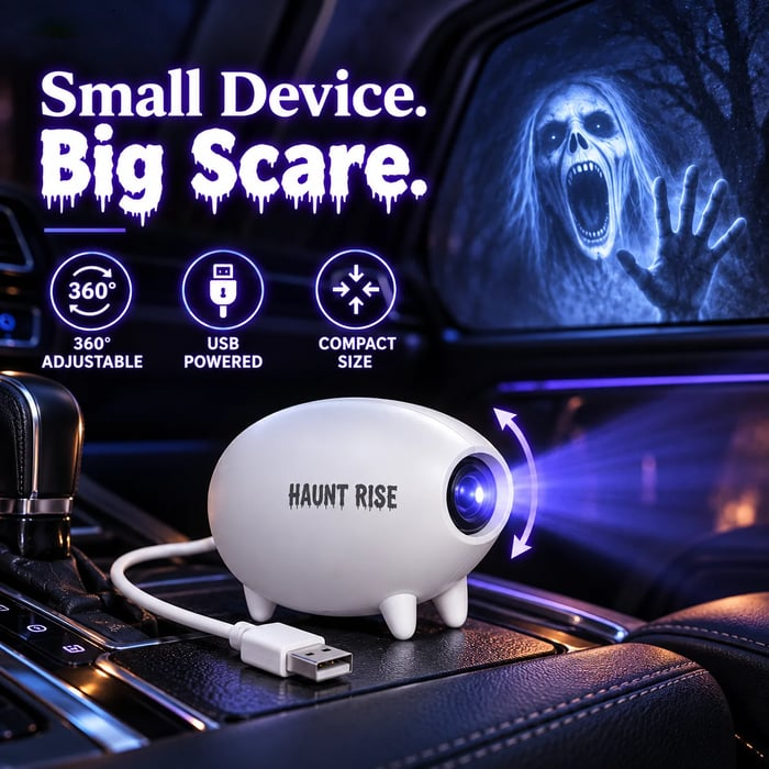 🎃LAST DAY 49% OFF👻 - Haunt Rise Halloween Window Projector - 360° Adjustable Stand for Home Decor🎃
