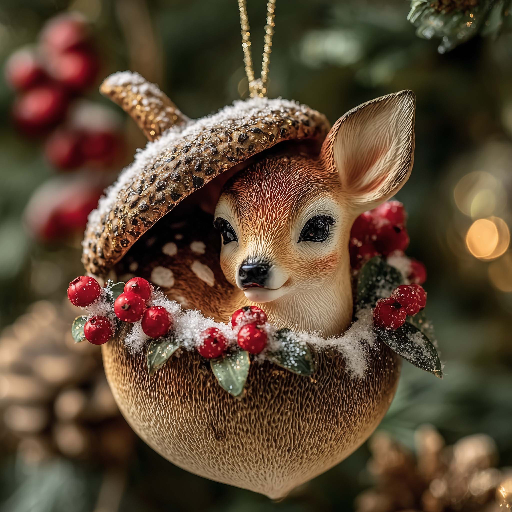 Pine Cone Animal Ornament