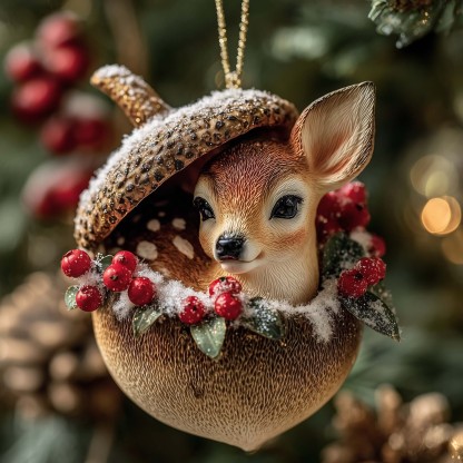 Pine Cone Animal Ornament