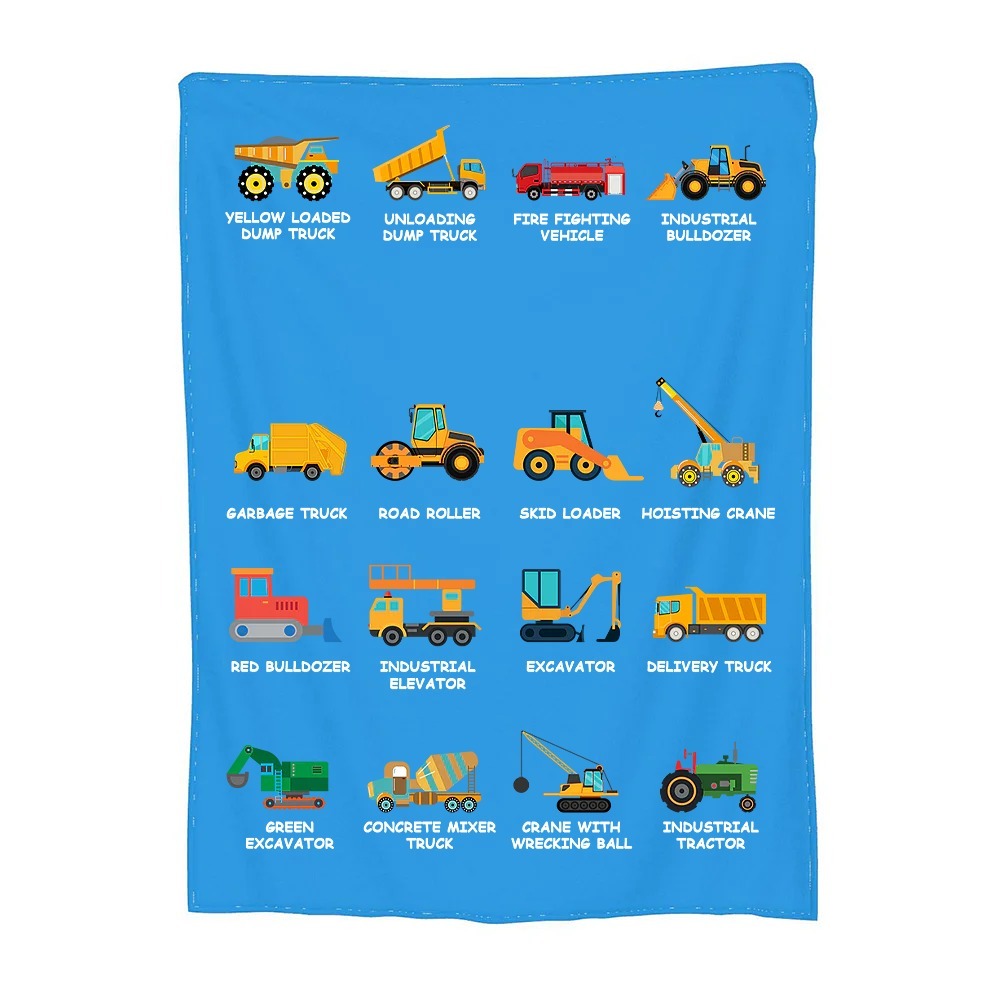 Comfort for Little Truck Lovers' Dreams - Personalized Kids Blanket