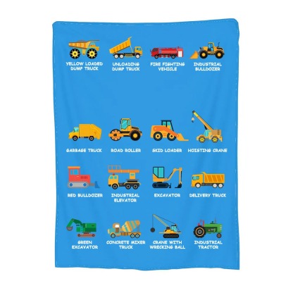 Comfort for Little Truck Lovers' Dreams - Personalized Kids Blanket