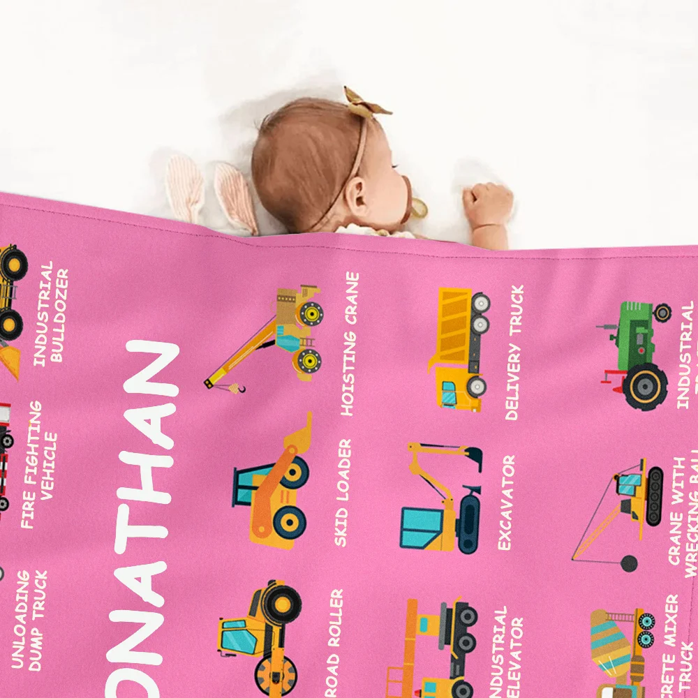 Comfort for Little Truck Lovers' Dreams - Personalized Kids Blanket