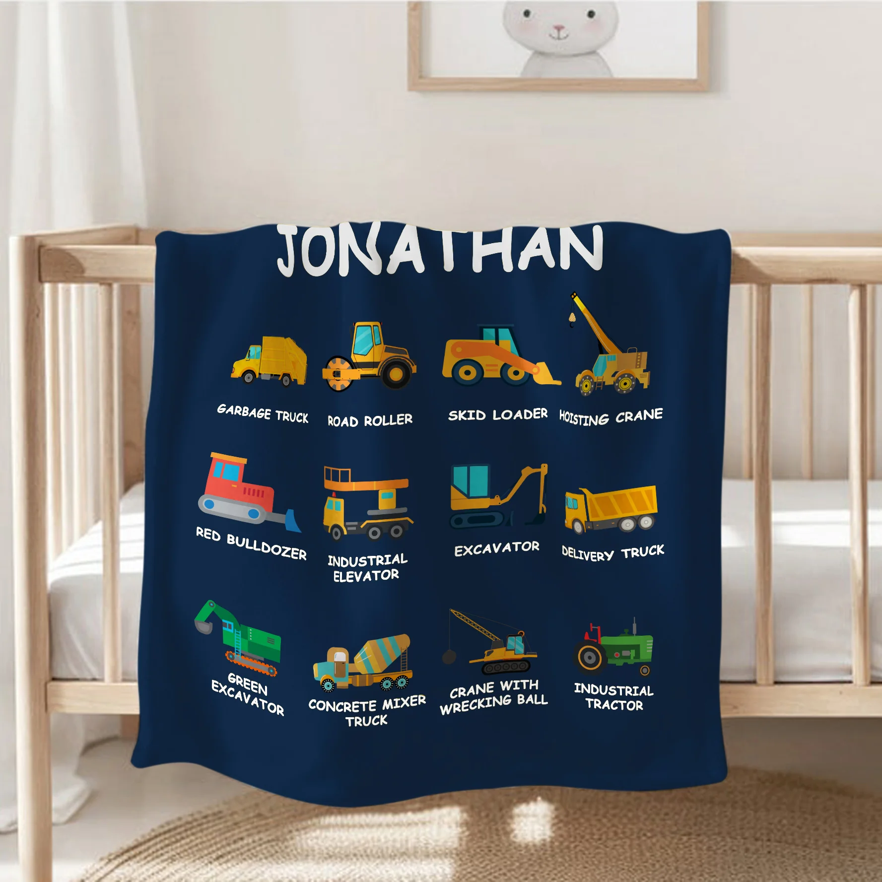 Comfort for Little Truck Lovers' Dreams - Personalized Kids Blanket