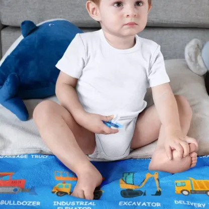 Comfort for Little Truck Lovers' Dreams - Personalized Kids Blanket