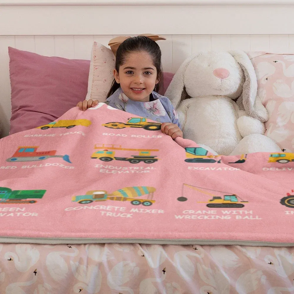 Comfort for Little Truck Lovers' Dreams - Personalized Kids Blanket