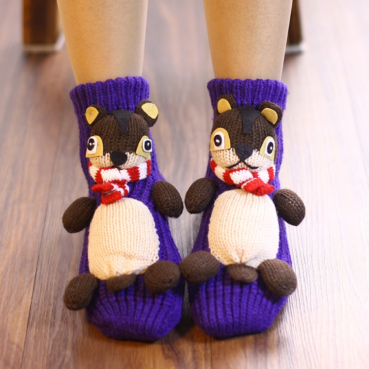 🔥HEISSER VERKAUF 49% RABATT🦥Warme Weihnachtsstrümpfe mit Tiermotiven🧦Ein Paar