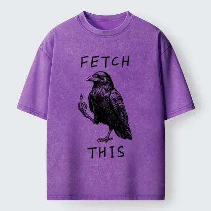 Funny Crow Meme With Attitude Washed T-Shirt