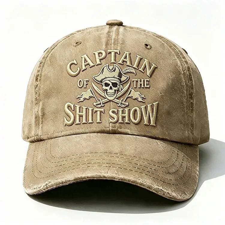 Captain Of The Shit Show Embroidery Adjustable Cap