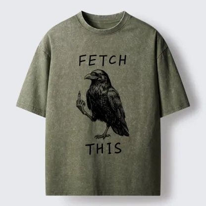 Funny Crow Meme With Attitude Washed T-Shirt