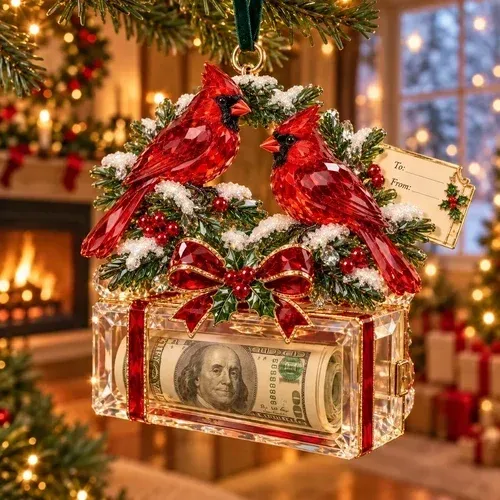 Cardinal Christmas Love ornament option