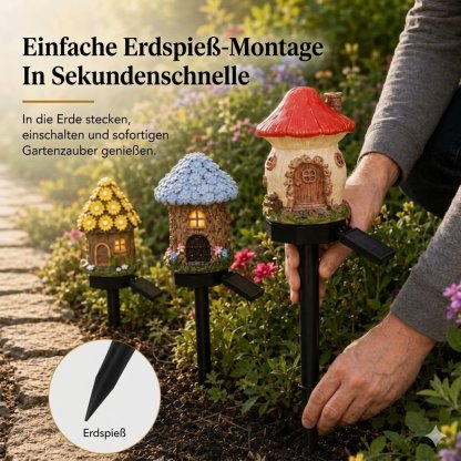 ✨🍄Solar-Gartenleuchte im Märchenpilz-Design💡