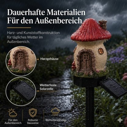 ✨🍄Solar-Gartenleuchte im Märchenpilz-Design💡