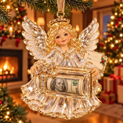 Christmas Angel Blessings ornament option