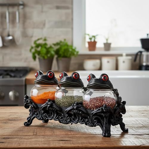Handcrafted Witchy Frog Apothecary Spice Jars 🐸🧙