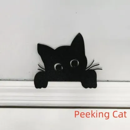Metal Adorable Cat Door Topper