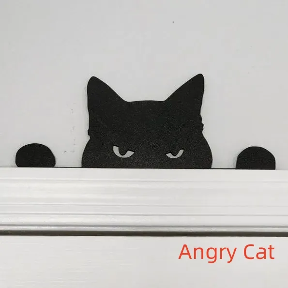 Metal Adorable Cat Door Topper