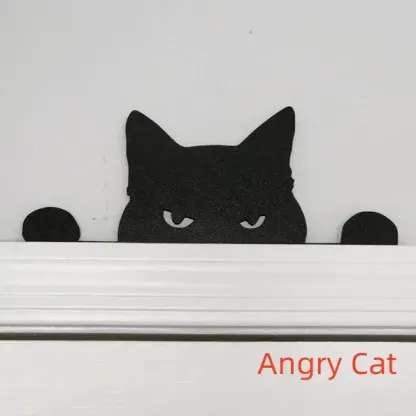 Metal Adorable Cat Door Topper