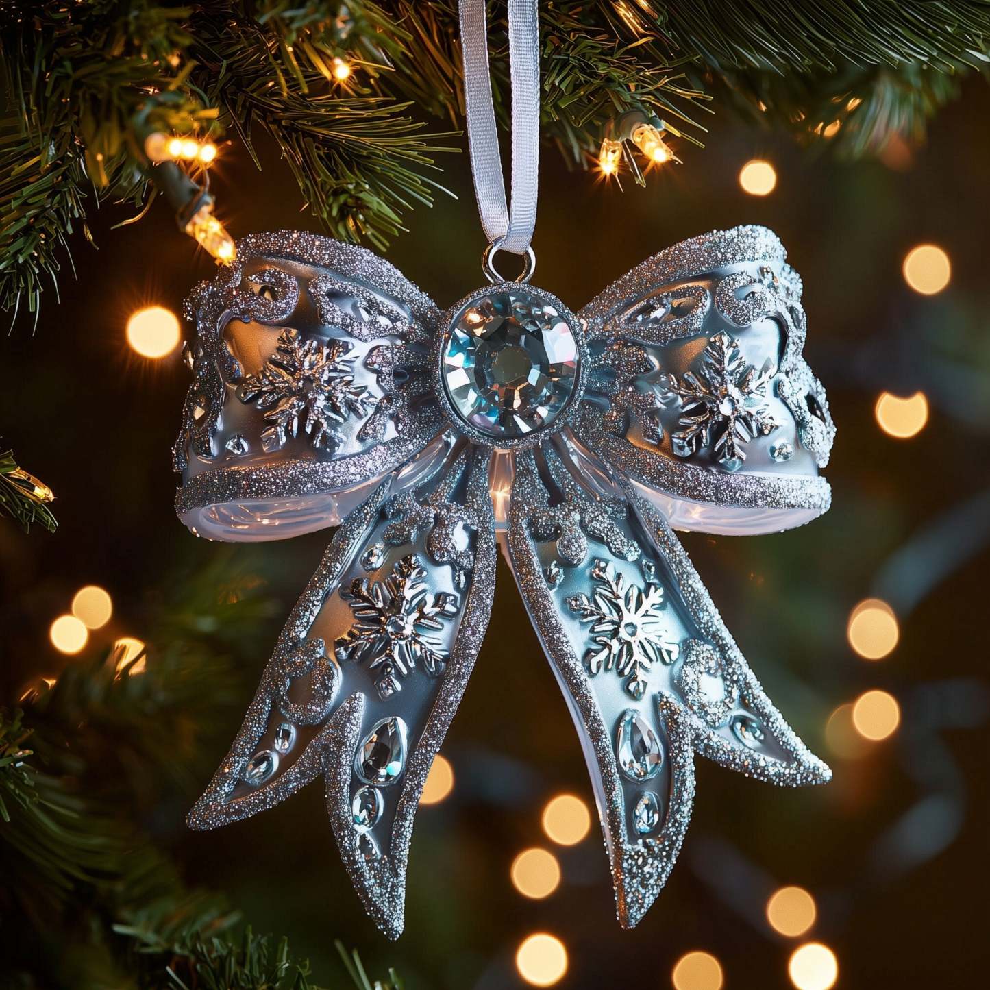 Bow Mica Ornament 