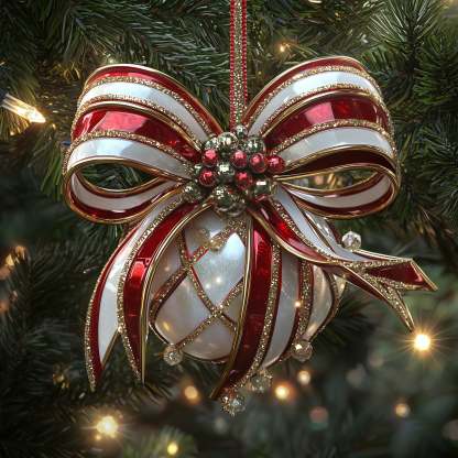 Bow Mica Ornament 