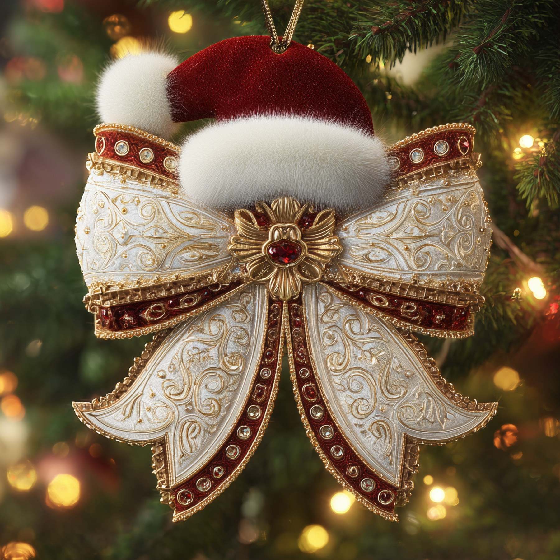 Bow Mica Ornament 