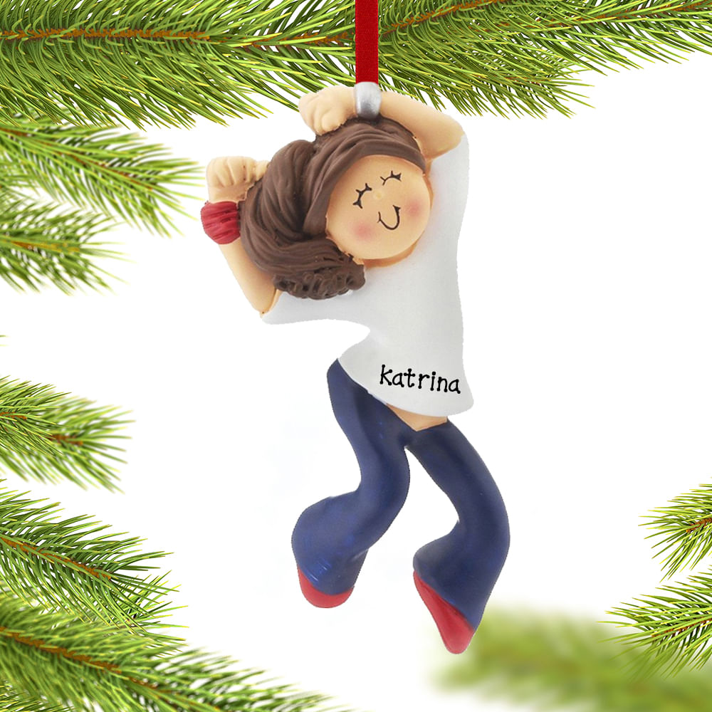 keepsake personalized hip hop dancer female christmas ornament – Christmas ornament, holiday tree decoration or gift