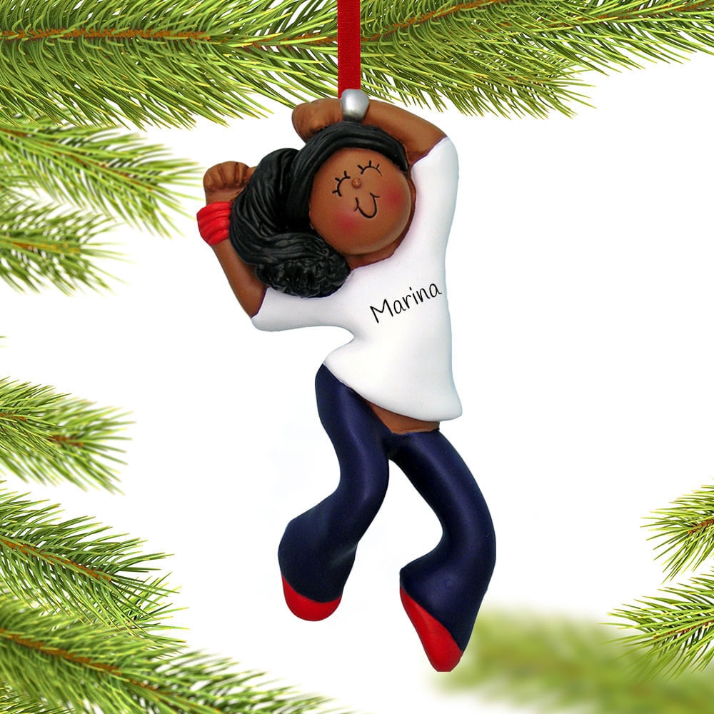 holiday personalized hip hop dancer female christmas ornament – Christmas ornament, holiday tree decoration or gift