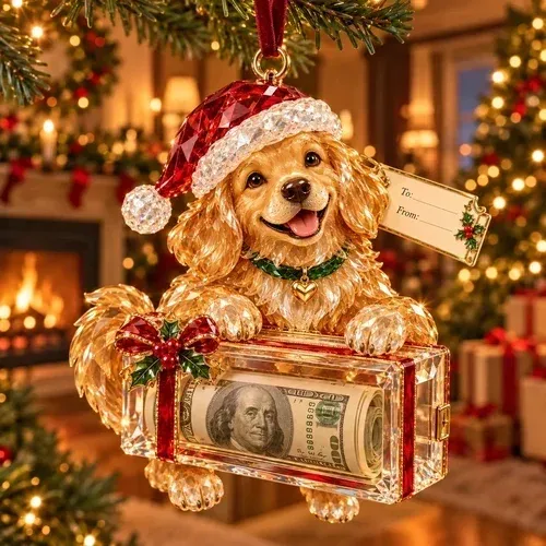 Golden Retriever Cheer ornament option
