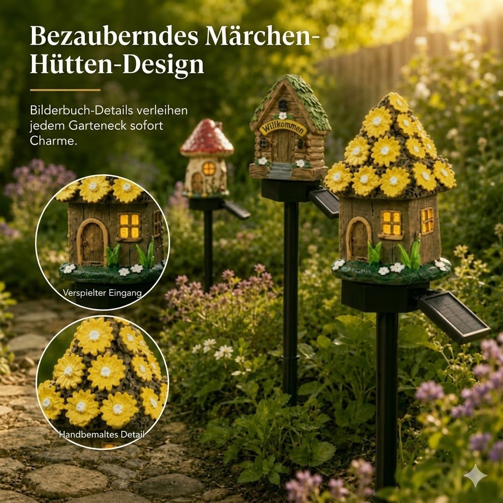 ✨🍄Solar-Gartenleuchte im Märchenpilz-Design💡
